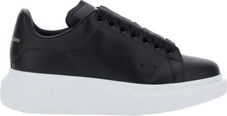 Alexander McQueen Oversized Sneakers - Dames - Sneakers - Zwart - 39 EU - Leer - Schoenen