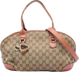 Gucci Pre-owned Satchel - Dames - Vintage Handtas - Beige - ONE Size - Leer - Vintage