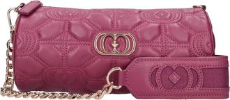 La Carrie Tassen, Dames, Paars, ONE Size, Leer, Stich&Spoon Schoudertas Rond