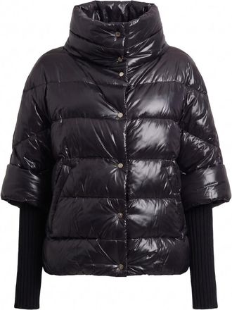 Herno Black Quilted High Neck Jacket