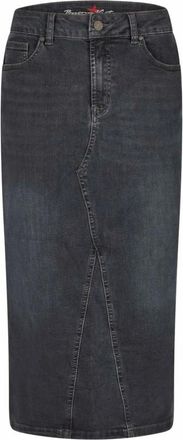 Buena Vista Dames, Rokken, Grijs, Maat: 2XS Denim
