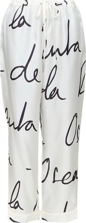Oscar De La Renta Oscar De La Renta silk graffiti tapered pants