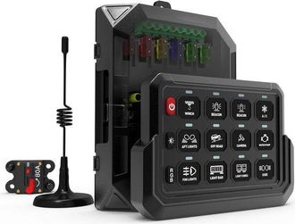 No Brand Panel De Interruptores Rgb Inal&aacute;mbricos De 12 V&iacute;as, Caja De Interruptores Marinos, Alcance De Control Remoto De Hasta 183 Metros, Unidad De Interrupto