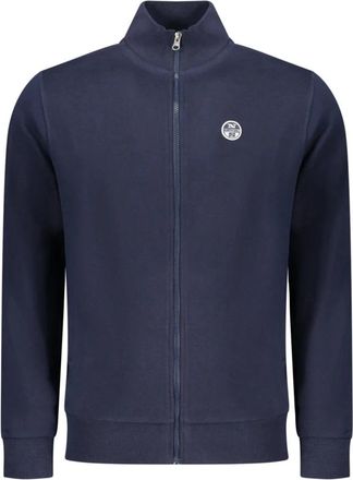 North Sails Sweatshirt met rits - Heren - Vesten met rits - Blauw - 3XL - Katoen - Hoodies & sweatvesten
