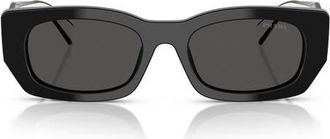 Prada 53mm Pillow Square Polarized Sunglasses in Black at Nordstrom