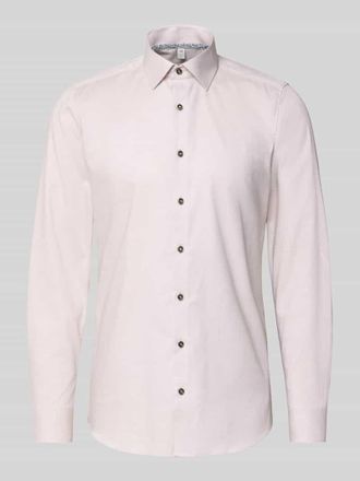 Olymp Level 5 Slim Fit Businesshemd aus Baumwoll-Mix mit Kentkragen in Sand, Größe 38