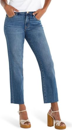 Liverpool L.A. Kennedy Raw Hem Ankle Straight Leg Jeans in Newport Beach at Nordstrom, Size 10P
