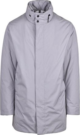 People of Shibuya Light Grey Itoku Padded Removable Bib Polyester Parka