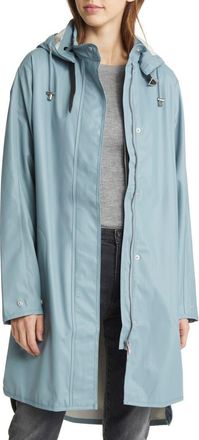 Ilse Jacobsen Hooded Raincoat in Blue Cloud at Nordstrom, Size 12 Us