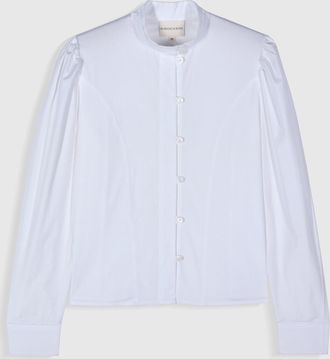 Maria de la Orden Hemd mit Mandarinkragen und Puff&auml;rmeln aus Baumwolle Iza