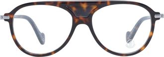 Moncler MO-1044405 Aviator Plastic Frame Eyeglasses - Brown