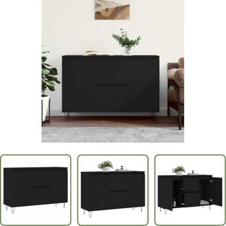 vidaXL vidaXL Credenza moderna - Credenza Nera 101,5x35x70 cm in Legno Multistrato