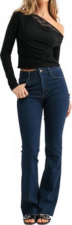 Just USA The Mid Rise Slim Bootcut Jeans In Dark Denim
