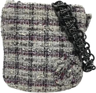 Chanel Pre-owned Fabric chanel-bags - Dames - Vintage Schoudertas - Grijs - ONE Size - Vintage