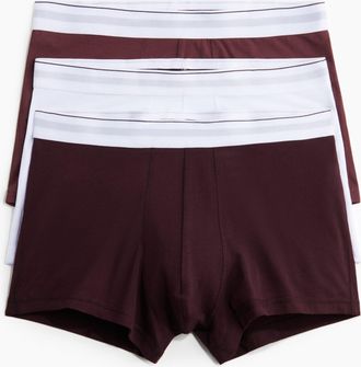 H&M 3er-Pack Kurze Trunks mit Lycra - Purple