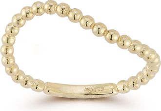 Ember Fine Jewelry 14K Gold Beaded Wave Ring