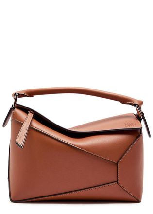 Loewe Puzzle Edge Small Leather top Handle bag - Tan - One Size
