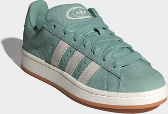 adidas Sneaker ADIDAS ORIGINALS CAMPUS 00S, Damen, Gr. 38,5, gr&uuml;n (hazgrn, sanftes wei&szlig;, hazgrn), Leder, Schuhe Sneaker
