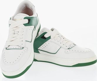 Santoni Leather Sneakers AIR With Contrast Details Santoni