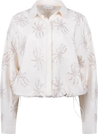 Nukus Nukus, Overhemden, Dames, Beige, XS, Polyester, Aster Blouse Paillet