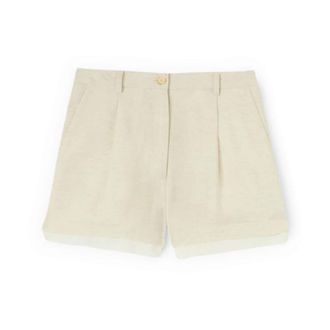 Motivi Casual Shorts - Dames - Bermuda - Wit - 2XS - Katoen - Korte Broeken