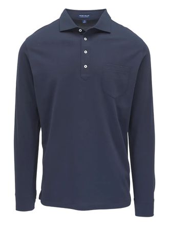 Peter Millar long-sleeve pocket polo shirt - Blue