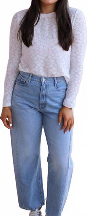 Dylan Mesh Flowers Tee In White