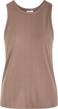 Varley Thurman Ribbed Stretch-jersey Tank - Taupe - S (UK8-10 / S)