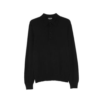 Tom Ford Long-sleeve Fine-knit Polo Shirt