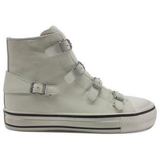 Ash Virgin Nappa Leather Womens High Top Trainers - Tofu - Size:UK 5