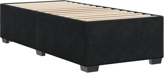 vidaXL Estructura De Cama Sin Colch&oacute;n Terciopelo Negro 80x200 Cm Vidaxl
