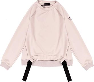 Herno Sweatshirts, female, Gray, Size: XS Strap-Hem Sweatshirt