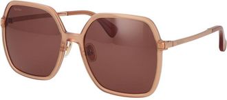 Max Mara Orange Acetate Womens Sunglasses