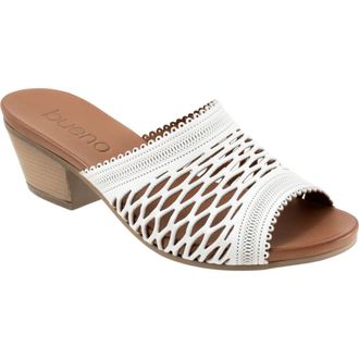 Bueno Lillian Block Heel Sandal in White at Nordstrom Rack, Size 10.5-11Us / 42Eu