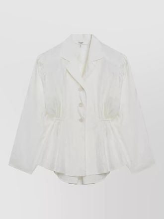 Chlo&eacute; silk blend blouse collared peplum waist