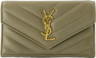 Saint Laurent quilted card case - Green