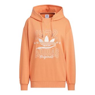 adidas (WMNS) adidas originals Logo Sportswear Hoodie light khaki brown IW9413