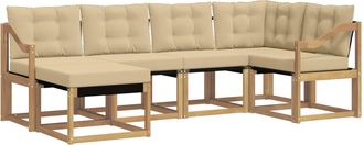 vidaXL Conjunto De Sof&aacute;s De Exterior 6 Uds. Y Beige Vidaxl