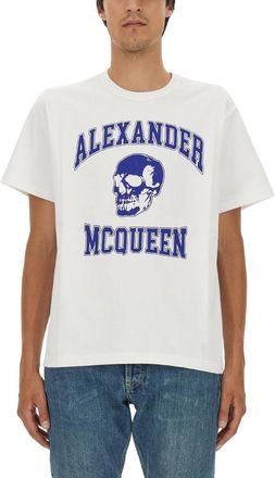 Alexander McQueen Skull Logo T-Shirt-Uomo