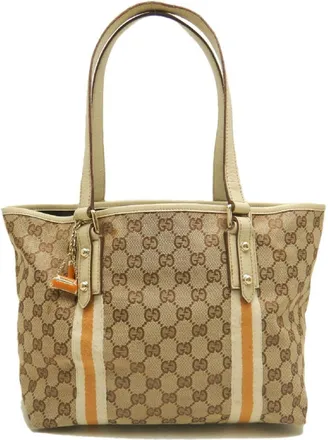Gucci Beige Gg Canvas Tote Bag (Pre-Owned)