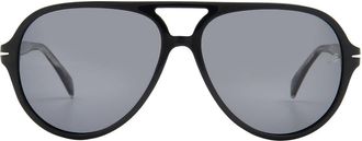 David Beckham Grey Pilot Mens Sunglasses DB 1091/S 0807/M9 60