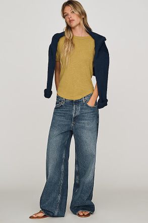 Pilcro Cotton Puff-Sleeve Tee
