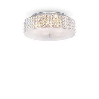 Netlighting Roma 6 Light Medium Flush Ceiling Light Chrome G9 in Grey