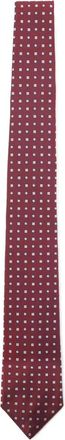 Kiton dotted-pattern silk tie - men - Silk - One Size - Red