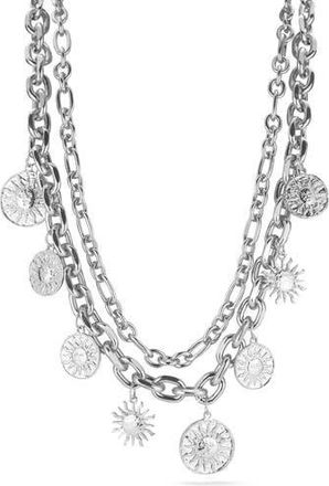 Sphera Milano Set of 2 Sun Charm Chain Necklaces in Silver at Nordstrom Rack