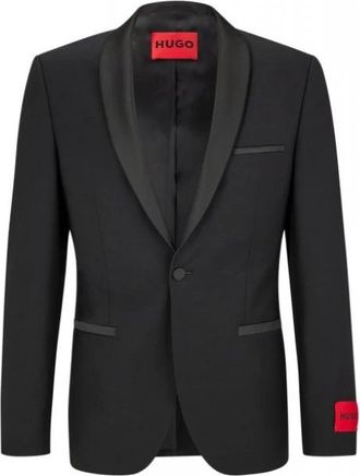 HUGO BOSS Arti 224E1X Tuxedo Jacket - Heren - Blazers - Zwart - 2XL - Wol - Jassen