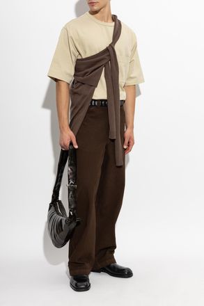 Christophe Lemaire T-shirt With Pocket, Mens, Cream
