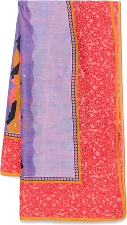 Ferragamo Foulard con stampa anni 90 - Rosso