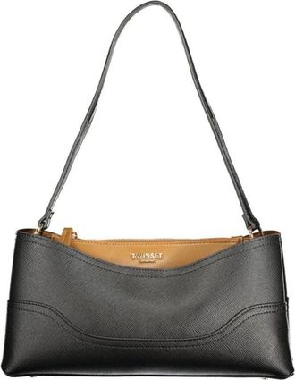 Twinset Borsa a tracolla con inserto a contrasto - - Bags - Donna - Nero - ONE SIZE