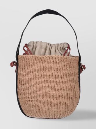 Chlo&eacute; tote bag with dual handles and woven texture